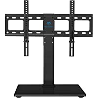 PERLESMITH Universal Swivel TV Stand / Base - Table Top TV Stand for 37-65 inch LCD LED TVs - Height Adjustable TV Mount…