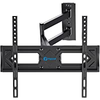 Full Motion TV Wall Mount, Heavy Duty Single Articulating Arms TV Bracket for Most 26-55 Inch Flat Curved TVs, Up to…