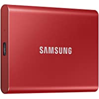 Samsung T7 Portable SSD 1TB - Up to 1050MB/s - USB 3.2 External Solid State Drive, Red (MU-PC1T0R/AM)