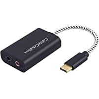 USB-C Microphone Adapter, CableCreation Type C External Stereo Sound Card with 3.5 mm Audio Jack Compatible with Windows…