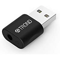TROND External USB Audio Adapter Sound Card with One 3.5mm Aux TRRS Jack for Integrated Audio Out & Microphone in, Do…