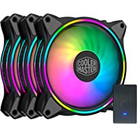 Cooler Master MasterFan MF120 Halo 3in1 Duo-Ring ARGB 3-Pin LightingFan, 24 Independently LEDS, PWM Static Pressure Fan…