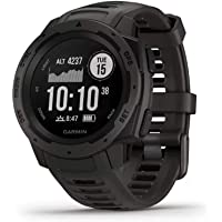 Garmin 010-02064-00 Instinct, Rugged Outdoor Watch with GPS, Features Glonass and Galileo, Heart Rate Monitoring and 3…