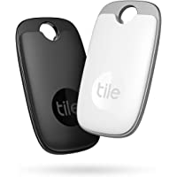 Tile Pro (2022) 2-Pack (1 Black/ 1 White). Powerful Bluetooth Tracker, Keys Finder & Item Locator for Keys, Bags & More…