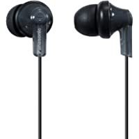 Panasonic ErgoFit In-Ear Earbud Headphones RP-HJE120K Dynamic Crystal-Clear Sound, Ergonomic Comfort-Fit, 9mm, Black…