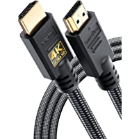 PowerBear 4K HDMI Cable 10 ft | High Speed Hdmi Cables, Braided Nylon & Gold Connectors, 4K @ 60Hz, Ultra HD, 2K, 1080P…