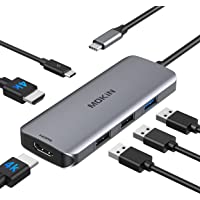 Docking Station USB C to Dual HDMI Adapter, USB C Hub Dual HDMI Monitors for Windows,USB C Adapter with Dual HDMI,3 USB…
