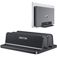[Updated Dock Version] Vertical Laptop Stand, OMOTON Double Desktop Stand Holder with Adjustable Dock (Up to 17.3 inch…