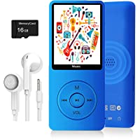 Dyzeryk MP3 Player, Music Player with 16GB Micro SD Card, Build-in SpeakerPhotoVideo PlayFM RadioVoice RecorderE-Book…