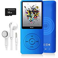 MP3 Player, Music Player with 16GB Micro SD Card, Build-in Speaker/Photo/Video Play/FM Radio/Voice Recorder/E-Book…