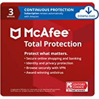 McAfee Total Protection 2022 | 3 Device | Antivirus Internet Security Software | VPN, Password Manager & Dark Web…