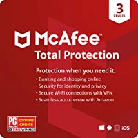 McAfee Total Protection 2022 | 3 Device | Antivirus Internet Security Software | VPN, Password Manager & Dark Web…
