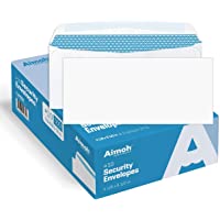 500#10 Security White Envelopes - GUMMED Seal, Windowless Design, Premium Security Tint Pattern for Secure Mailing…