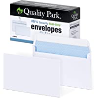Quality Park #6 3/4 Security-Tinted Envelopes with Peel & Seal, 100-Pack, White – QUA10417