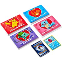 Hallmark Kids Pokémon Valentines Day Cards and Trading Cards Assortment (32 Cards with Envelopes, 33 Trading Cards)