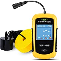LUCKY Portable Fish Finder Handheld Kayak Fish Finders Wired Fish Depth Finder Sonar Sensor Transducer for Boat Fishing…