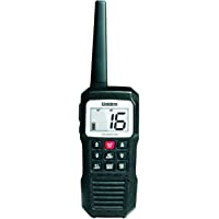 Uniden Atlantis 155 Handheld Two-Way VHF Marine Radio, Floating IPX7 Submersible Waterproof, Dual-Color Screen, All USA…
