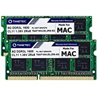 Timetec 16GB KIT(2x8GB) Compatible for Apple DDR3L 1600MHz for Mac Book Pro(Early/Late 2011,Mid 2012), iMac(Mid 2011…