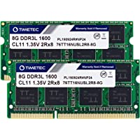 Timetec 16GB KIT(2x8GB) DDR3L / DDR3 1600MHz (DDR3L-1600) PC3L-12800 / PC3-12800 Non-ECC Unbuffered 1.35V/1.5V CL11 2Rx8…