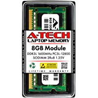 A-Tech 8GB DDR3L 1600 MHz SODIMM PC3L-12800 (PC3-12800) CL11 DDR3 2Rx8 1.35V Laptop RAM Memory Module