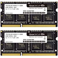 TEAMGROUP Elite DDR3L 16GB Kit (2 x 8GB) 1600MHz PC3-12800 CL11 Unbuffered Non-ECC 1.35V SODIMM 204-Pin Laptop Notebook…