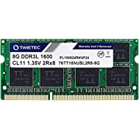 Timetec 8GB DDR3L / DDR3 1600MHz (DDR3L-1600) PC3L-12800 / PC3-12800(PC3L-12800S) Non-ECC Unbuffered 1.35V/1.5V CL11…