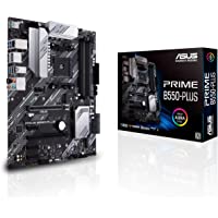 ASUS Prime B550-PLUS AMD AM4 Zen 3 Ryzen 5000 & 3rd Gen Ryzen ATX Motherboard (PCIe 4.0, ECC Memory, 1Gb LAN, HDMI 2.1…