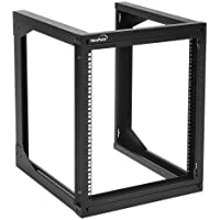 NavePoint 12U Wall Mount Open Frame Network Rack, Swing Out Hinged Gate,24 Inch Depth, Holds Network Servers and AV…