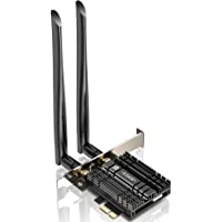 PCIe WiFi 6E Card AX210 Bluetooth 5.2 AX5400M 802.11ax Tri-Band 6G/5.8G/2.4GHz Heat Sink 6dBi Antenna PCI-E Wireless…