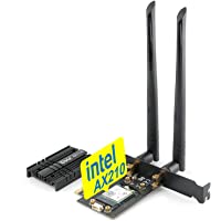 Ubit Tri-Band 5400Mbps WiFi 6E 6GHz PCIe WiFi Card, BT 5.2, AX210 Wireless WLAN Adapter with MU-MIMO,OFDMA,Ultra-Low…