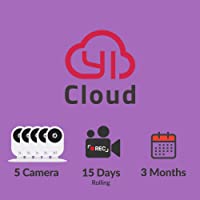YI/Kami Cloud Plan 3 Month, 5 Camera, 15d rolling storage service [PC/Mac Online Code]