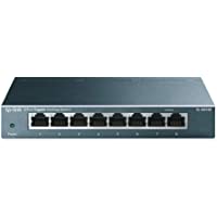 TP-Link TL-SG108 | 8 Port Gigabit Unmanaged Ethernet Network Switch, Ethernet Splitter | Plug & Play | Fanless Metal…