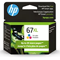 Original HP 67XL Tri-color High-yield Ink Cartridge | Works with HP DeskJet 1255, 2700, 4100 Series, HP ENVY 6000, 6400…