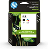 Original HP 65 Black/Tri-color Ink Cartridges (2-pack) | Works with HP AMP 100 Series, HP DeskJet 2600, 3700 Series, HP…