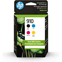 Original HP 910 Black, Cyan, Magenta, Yellow Ink Cartridges (4-pack) | Works with HP OfficeJet 8010, 8020 Series, HP…