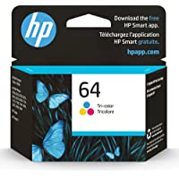 Original HP 64 Tri-color Ink Cartridge | Works with HP ENVY Inspire 7950e; ENVY Photo 6200, 7100, 7800; Tango Series…