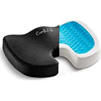 ComfiLife Gel Enhanced Seat Cushion - Non-Slip Orthopedic Gel & Memory Foam Coccyx Cushion for Tailbone Pain - Office…