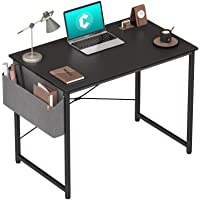 Cubiker Computer Desk 32 inch Home Office Writing Study Desk, Modern Simple Style Laptop Table with Storage Bag, Black
