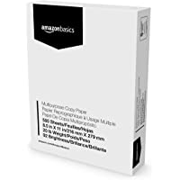 Amazon Basics Multipurpose Copy Printer Paper - White, 8.5 x 11 Inches, 1 Ream (500 Sheets)