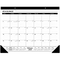 AT-A-GLANCE 2020 Desk Calendar, Desk Pad, 21-3/4" x 17", Standard, Ruled Blocks (SK2400)