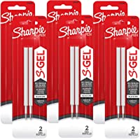 Sharpie S-Gel Refills, Black Ink Gel Pen Refills, Medium Point (0.7mm), (6 Packs of 2)