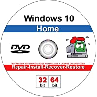 9th and Vine Compatible Windows 10 Home 32/64 Bit DVD. Install To Factory Fresh, Recover, Repair and Restore Boot Disc…