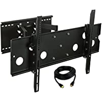 Mount-it! MI-310B-CBL TV Wall Mount Full Motion and Heavy-Duty, Swivels and Tilts, for LCD LED Plasma 32" - 60" Screens…