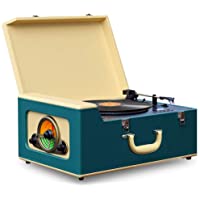 Pyle Vintage Turntable Record Player Bluetooth, CD, USB SD Recorder AM/FM Radio, Retro Vinyl Style | Built in Speakers…