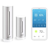 Netatmo Weather Station Indoor Outdoor with Wireless Outdoor Sensor - Compatible with Amazon Alexa & Apple HomeKit