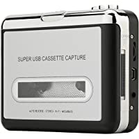 Reshow Cassette Player – Portable Tape Player Captures MP3 Audio Music via USB – Compatible with Laptops and Personal…