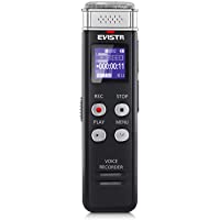 EVISTR 16GB Digital Voice Recorder Voice Activated Recorder with Playback - Upgraded Small Tape Recorder for Lectures…