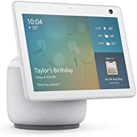 Echo Show 10 (3rd Gen) | HD smart display with motion and Alexa | Glacier White