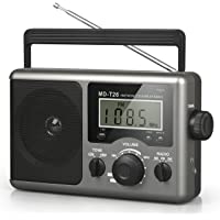 Greadio Portable Shortwave Radio,AM FM Transistor Radio with Best Reception,LCD Display,Time Setting,Battery Operated by…