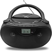 Nextron Portable Bluetooth CD Player Boombox with AM/FM Radio Stereo Sound System, Playback CD/MP3/WMA, USB & AUX Ports…